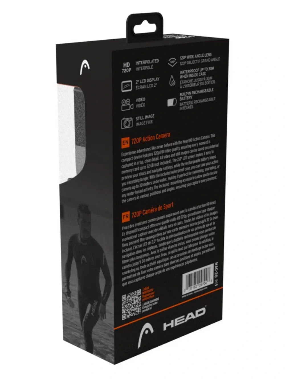 Head 720P Action Camera